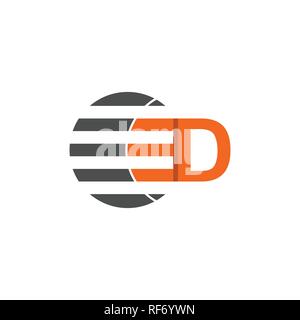 Business logo design, lettera d graphic logo. lettera iniziale d logo grafico modello, isolati su sfondo bianco. Illustrazione Vettoriale