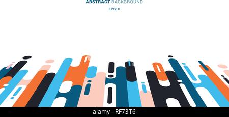 Abstract colorato forme arrotondate le linee di prospettiva di transizione sfondo con copia spazio. Lo stile di mezzitoni colore brillante. Illustrazione Vettoriale Illustrazione Vettoriale