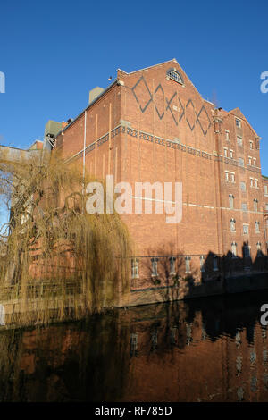 Borgo abbandonato mulini a Tewkesbury in Gloucestershire,a sud-ovest Inghilterra Foto Stock