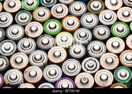 Batteria sfondo astratto ripresa dall'alto. Foto Stock