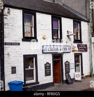 Cross Keys public house, High Street, Biggar, South Lanarkshire, Scotland, Regno Unito. Foto Stock