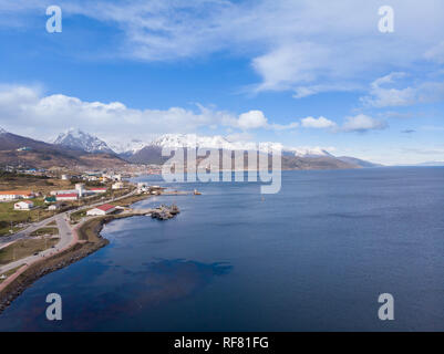 Vedute panoramiche di Ushuaia, Argentina, Patagonia Foto Stock