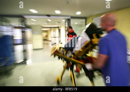 Pronto soccorso, unità di pronto soccorso di un ospedale, Germania Foto Stock