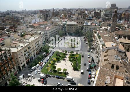 ESP, Spagna, Valencia : Vista della città vecchia, Plaza de la Reina Foto Stock