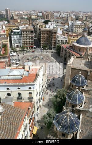 ESP, Spagna, Valencia : Vista della città vecchia, Plaza de la Virgen Foto Stock
