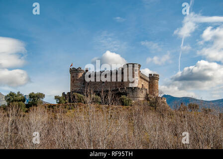 Castello di Mombeltrán nella provincia di Avila, in Spagna Foto Stock
