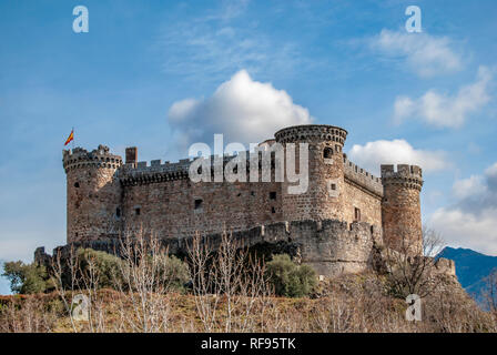 Castello di Mombeltrán nella provincia di Avila, in Spagna Foto Stock