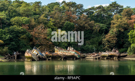 Vecchie barche da pesca nel cimitero della nave Foto Stock