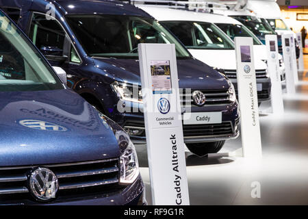 Bruxelles - Jan 18, 2019: Volkswagen Veicoli Commerciali linea fino alla 97th Bruxelles Motor Show 2019 Autosalon. Foto Stock