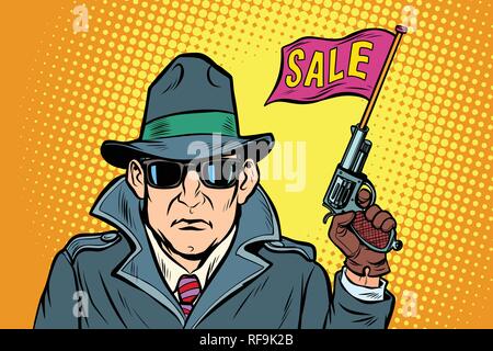 Spy secret agent avvia le vendite Illustrazione Vettoriale