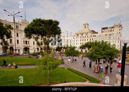 Plazza peruviana di Lima Foto Stock