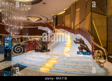 L arredamento del Grand Lisboa Hotel e casinò di Macau, Asia. Foto Stock