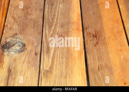 Tavola di legno in alto per la texture di sfondo con colore ricco Foto Stock