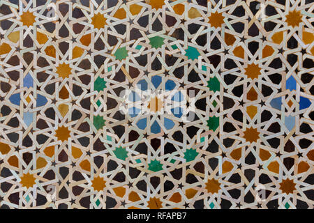 Arabo Floral Seamless Pattern. Arabo tradizionale sfondo islamico. La moschea di elemento di decorazione. Fes Marocco Foto Stock
