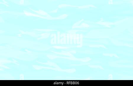 Acquerello blu sfondo astratto. Nuvole, cielo, le onde del mare. Modello di colore. Illustrazione Vettoriale. Illustrazione Vettoriale