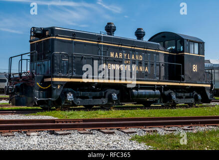 Il Maryland e Pennsylvania 81, a Strasburgo Railroad Museum Foto Stock