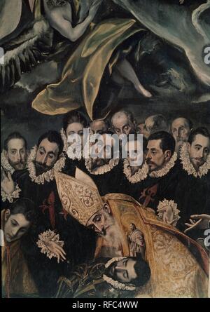 "La sepoltura del Conte di Orgaz" (dettaglio), 1587, olio su tela. Autore: GRECO, EL. Posizione: IGLESIA DE SANTO TOME. Toledo. Spagna. Foto Stock