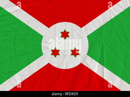 Burundi grunge flag. Sfondo patriottico. Bandiera nazionale del Burundi Foto Stock