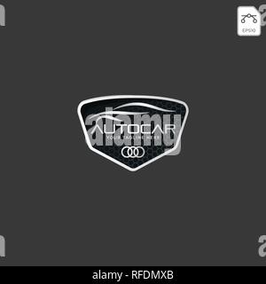 Auto logo automotive in linea semplice graphic design template vettore - Vettore Illustrazione Vettoriale