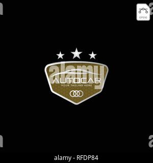 Auto logo automotive in linea semplice graphic design template vettore - Vettore Illustrazione Vettoriale