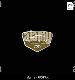 Auto logo automotive in linea semplice graphic design template vettore - Vettore Illustrazione Vettoriale