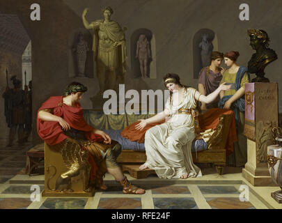 Cleopatra e Ottaviano. Data/Periodo: 1787. La pittura. Olio su tela. Altezza: 838 mm (32.99 in); larghezza: 1,125 mm (44.29 in). Autore: LOUIS GAUFFIER. Foto Stock