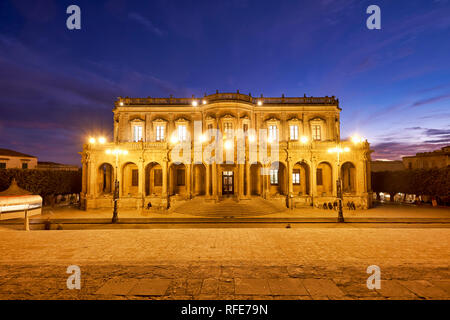 Palazzo Ducezio Noto Sicilia Italia. (Palazzo Ducezio). Foto Stock