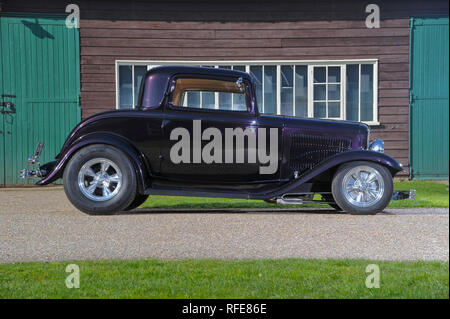 1932 Ford 3 tradizionale finestra di hot rod Foto Stock