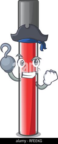 Pirate lip gloss in forma cartoon Illustrazione Vettoriale