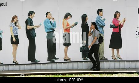 SGP Singapore: Central Business District enorme cartellone. | Foto Stock