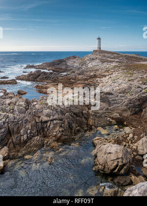 Faro Roncudo, Costa della Morte, Galizia, Spagna Foto Stock