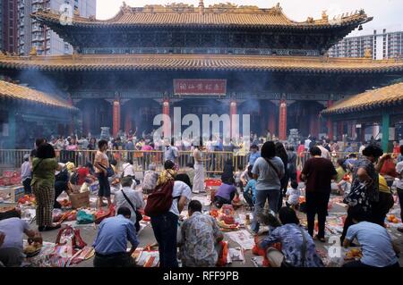 SikSikYuan tempio di Wong Tai Sin, Kowloon, Hong Kong, Cina Foto Stock