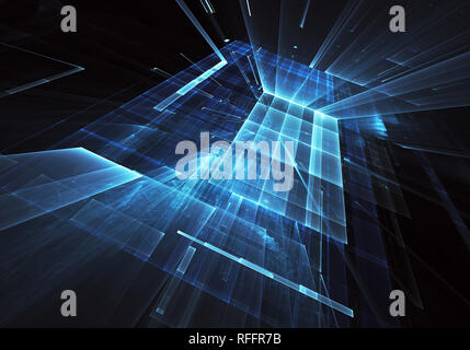 Generata da computer tehnology astratta immagine. Tridimensionale 3D frattale, texture Foto Stock