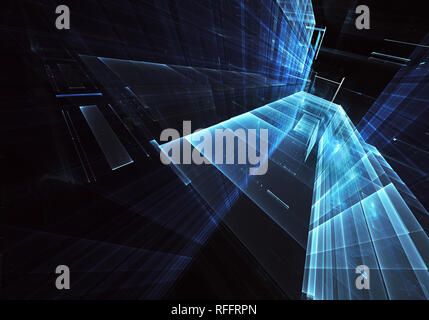 Generata da computer tehnology astratta immagine. Tridimensionale 3D frattale, texture Foto Stock