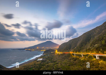 Hachijojima, Tokyo, Giappone paesaggio dell'isola. Foto Stock