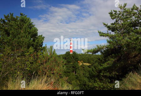 Faro di isola Ameland, olandese Foto Stock