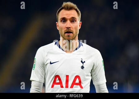 Londra, UK 24 gennaio Tottenham centrocampista Christian Eriksen durante il Carabao Cup match tra Chelsea e Tottenham Hotspur a Stamford Bridge, Londra giovedì 24 gennaio 2019. (Photo credit: MI News & Sport) Foto Stock