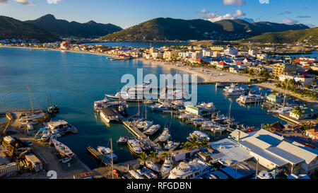 Philipsburg, Saint Martin isola, St Martin, Sint Maarten Mar dei Caraibi Foto Stock