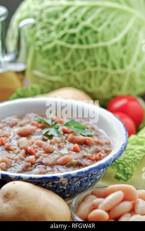 La ribollita zuppa closeup Foto Stock