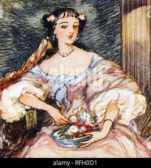 BARBARA PALMER 1Duchessa di Cleveland (1640-1709) Signora della camera di letto. Un 1937 carta di sigaretta illustrazione. Foto Stock