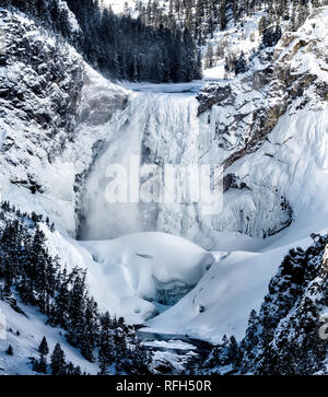 Yellowstone inferiore cade in inverno Foto Stock