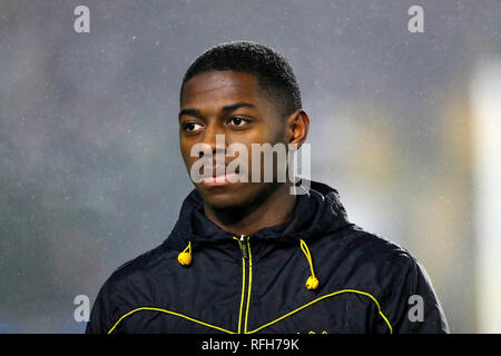 BREDA, Paesi Bassi, 25-01-2019, calcio, NAC Rat Verlegh Stadium, olandese eredivisie, stagione 2018/2019, NAC player Sullay Kaikai, durante la partita NAC - ADO. Foto Stock