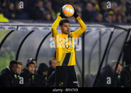 BREDA, Paesi Bassi, 25-01-2019, calcio, NAC Rat Verlegh Stadium, olandese eredivisie, stagione 2018/2019, NAC player Khalid Karame, durante la partita NAC - ADO. Foto Stock