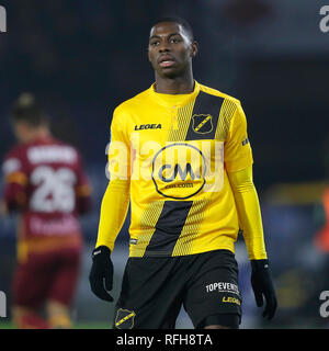 BREDA, Paesi Bassi, 25-01-2019, calcio, NAC Rat Verlegh Stadium, olandese eredivisie, stagione 2018/2019, NAC player Sullay Kaikai, durante la partita NAC - ADO. Foto Stock