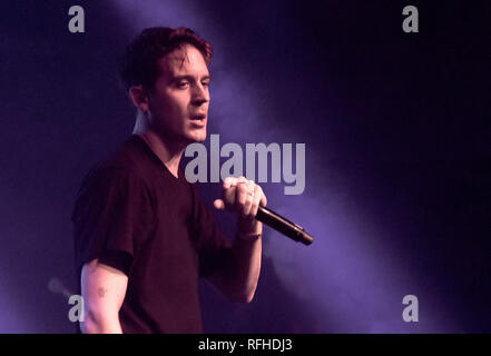 Park City, Utah, Stati Uniti d'America. Il 25 gennaio 2019. G-Eazy esegue durante la neve FEST al 2019 Sundance Film Festival a Park City Live on gennaio 25, 2019 in Park City, Utah. Foto: imageSPACE/MediaPunch Credito: MediaPunch Inc/Alamy Live News Foto Stock