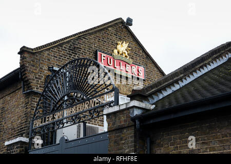 Londra, Regno Unito. Il 26 gennaio 2019. Fuller, Smith & Turner ha accettato una £250m offerta da Asahi la birra giapponese gruppo, per la sua fabbrica di birra di Griffin in Chiswick West London e la sua birra business, compresa la sua rinomata London Pride amaro. Credito: Benjamin John/Alamy Live News Foto Stock