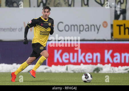 KERKRADE, Paesi Bassi, 25-01-2019, calcio, olandese Keuken Kampioen Divisie, Roda JC -jong AZ, Limburg Stadium, stagione 2018-2019, Roda JC Kerkrade player Livio Milts Foto Stock