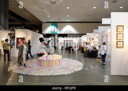 Los Angeles, 1/24/2019: La Mostra d'arte al Los Angeles Convention Center che è il più completo di arte contemporanea internazionale mostra in Am Foto Stock