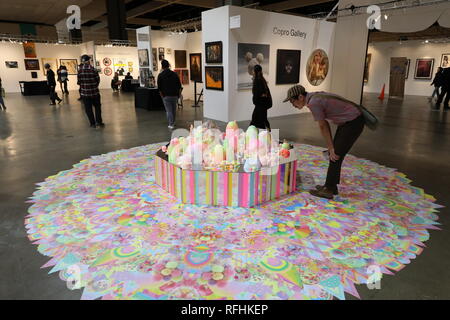 Los Angeles, 1/24/2019: La Mostra d'arte al Los Angeles Convention Center che è il più completo di arte contemporanea internazionale mostra in Am Foto Stock