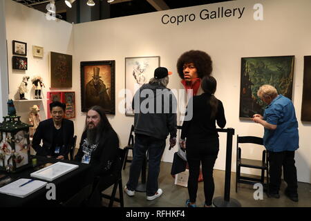 Los Angeles, 1/24/2019: La Mostra d'arte al Los Angeles Convention Center che è il più completo di arte contemporanea internazionale mostra in Am Foto Stock